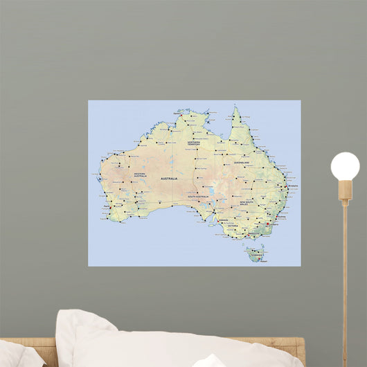 australien landkarte australia map Wall Mural