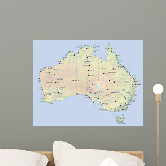 australien landkarte australia map Wall Mural