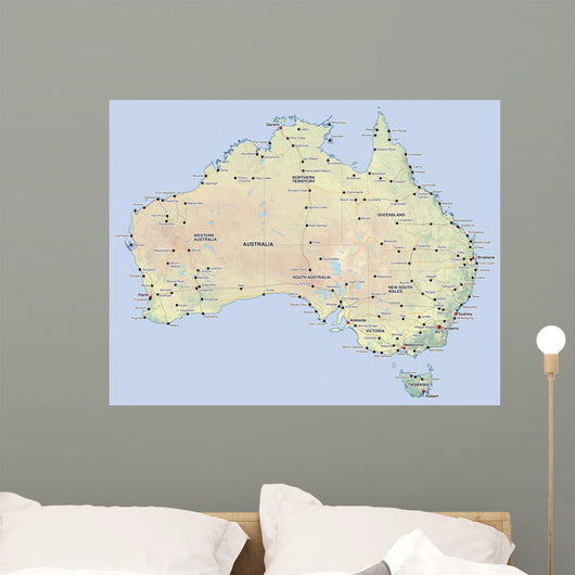 australien landkarte australia map Wall Mural