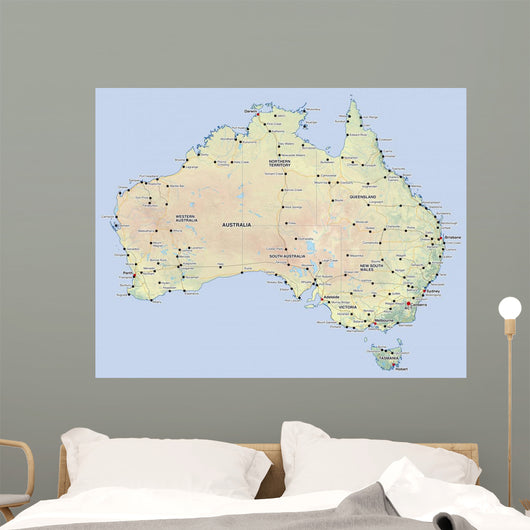 australien landkarte australia map Wall Mural