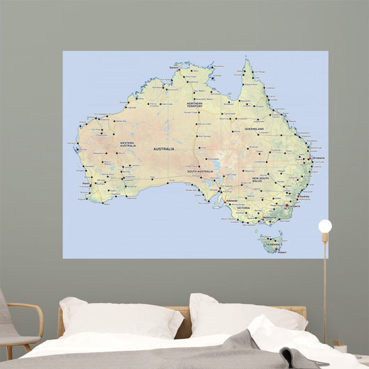 australien landkarte australia map Wall Mural