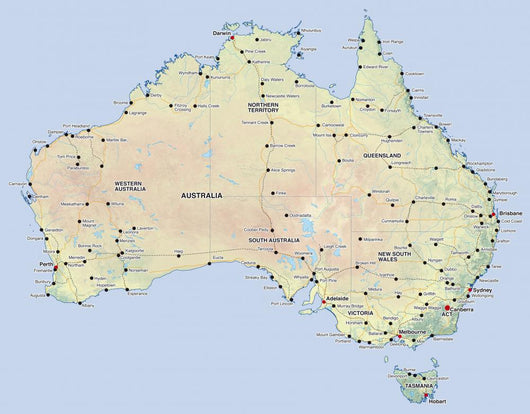 australien landkarte australia map Wall Mural