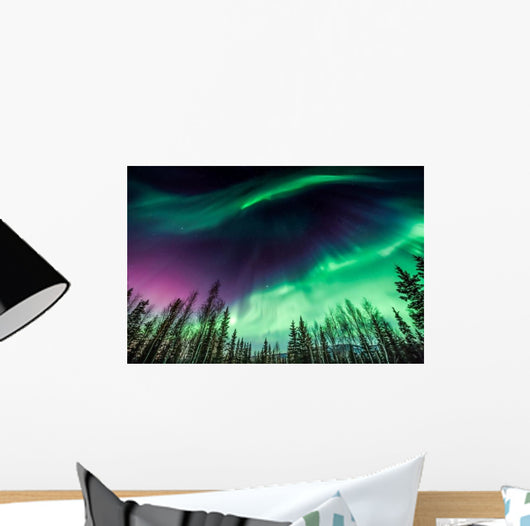 Green and Purple Northern Wall Decal