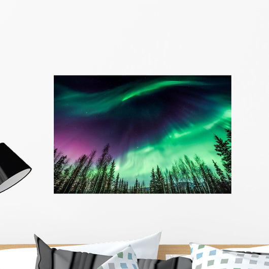 Green and Purple Northern Wall Decal