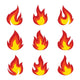 Set Icons Flame Fire Wall Decal Sticker Set