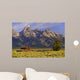 Grand Tetons With Farm Wall Mural