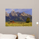 Grand Tetons With Farm Wall Mural