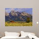 Grand Tetons With Farm Wall Mural