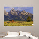 Grand Tetons With Farm Wall Mural