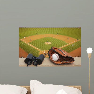 Ball Game Wall Mural shown on a wall