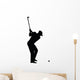 Golf Player Silhouette Vector Wall Decal