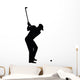 Golf Player Silhouette Vector Wall Decal