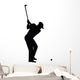 Golf Player Silhouette Vector Wall Decal