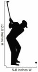 Golf Player Silhouette Vector Wall Decal