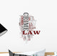 Law and Order Word Cloud Wall Decal