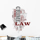 Law and Order Word Cloud Wall Decal