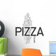 Pizza word cloud Wall Decal