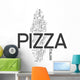 Pizza word cloud Wall Decal