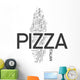 Pizza word cloud Wall Decal