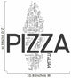 Pizza word cloud Wall Decal
