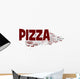 Italian Pizza Word Cloud Wall Decal