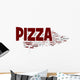 Italian Pizza Word Cloud Wall Decal