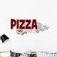Italian Pizza Word Cloud Wall Decal