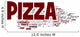 Italian Pizza Word Cloud Wall Decal