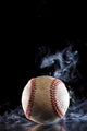 Smoking Fastball Baseball Wall Decal