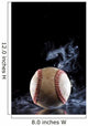 Smoking Fastball Baseball Wall Decal