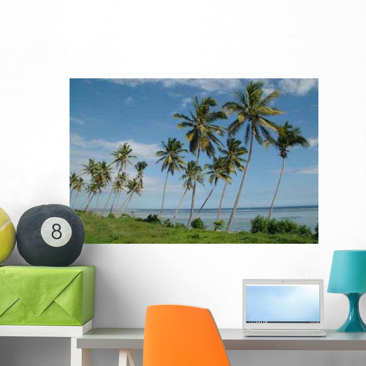 Palm Tree Island Wall Decal