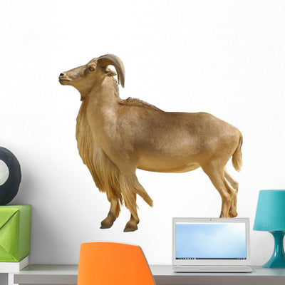 Mountain Goat Wall Decal shown on a wall