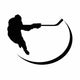 Hockey Player Silhouette Wall Decal