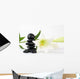 Black and white lilies zen pebbles Wall Mural