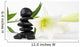 Black and white lilies zen pebbles Wall Mural