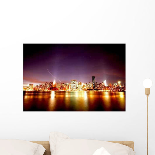 Manhattan Night Skyline Wall Decal