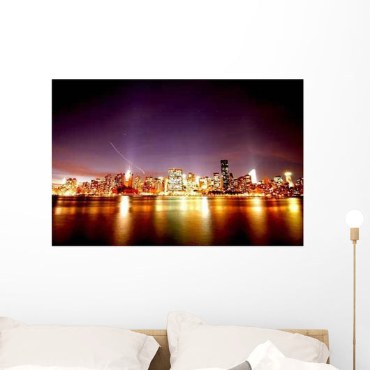Manhattan Night Skyline Wall Decal