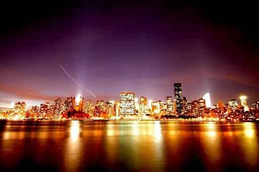 Manhattan Night Skyline Wall Decal