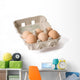 eggs in paper egg carton Wall Decal