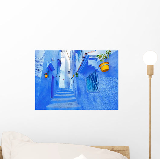 Street and Building Chefchaouen Wall Decal