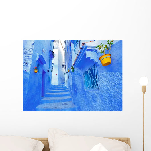 Street and Building Chefchaouen Wall Decal