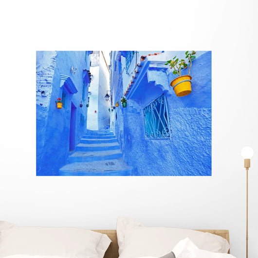 Street and Building Chefchaouen Wall Decal