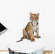 Portrait of Bengal Tiger, 1 year old, sitting, studio shot, Pant Wall Decal