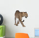 Portrait of leopard, Panthera pardus, walking, studio shot Wall Decal