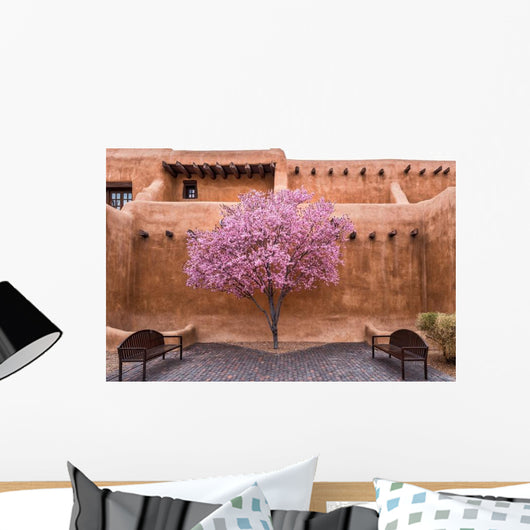 Flowering Tree Downtown Santa Wall Decal
