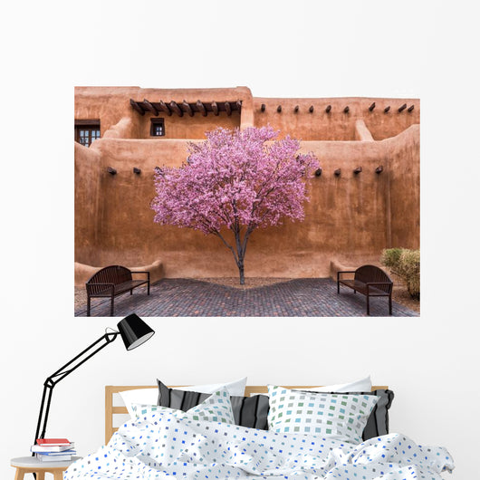 Flowering Tree Downtown Santa Wall Decal