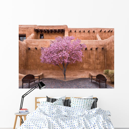 Flowering Tree Downtown Santa Wall Decal