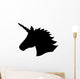 Magical Unicorn Head Silhouette Wall Decal