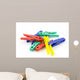 Colorful Plastic Clothespins over