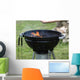Burning Coal Barbecue Grill Wall Decal